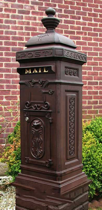 freestanding mailbox on a pedestal